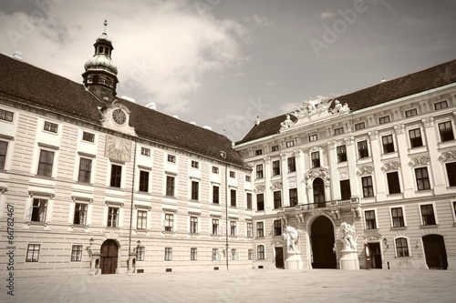 Hofburg  Vienna - sepia image