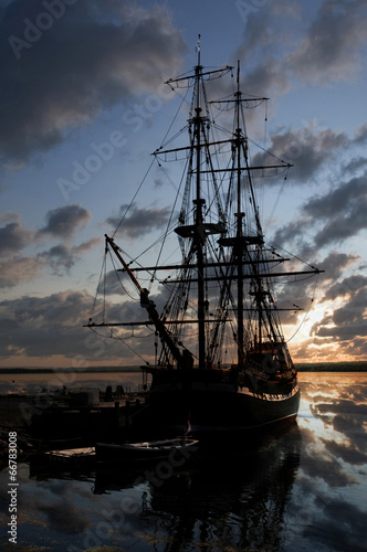Wallpaper Mural Old Sailboat at Sunset Torontodigital.ca