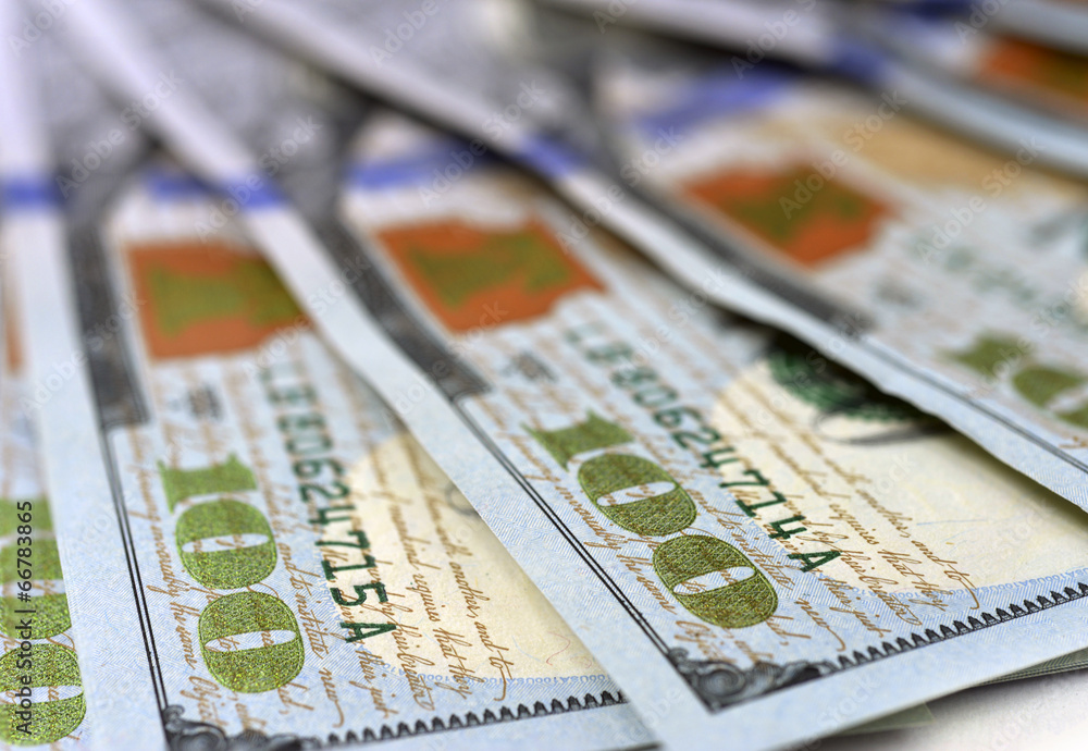 new 100 US dollar 2013 edition banknotes or bills