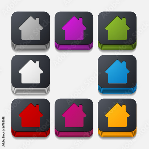 square button: house