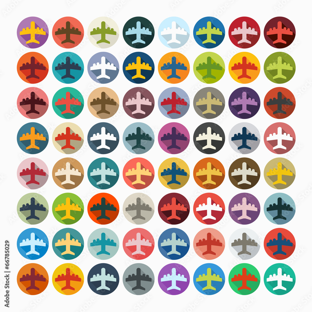 Flat design: plane Flat design: plane