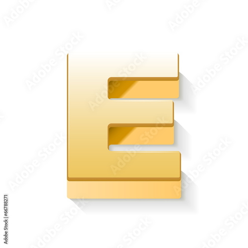 Free Download 3d golden letter E - GFXLoad