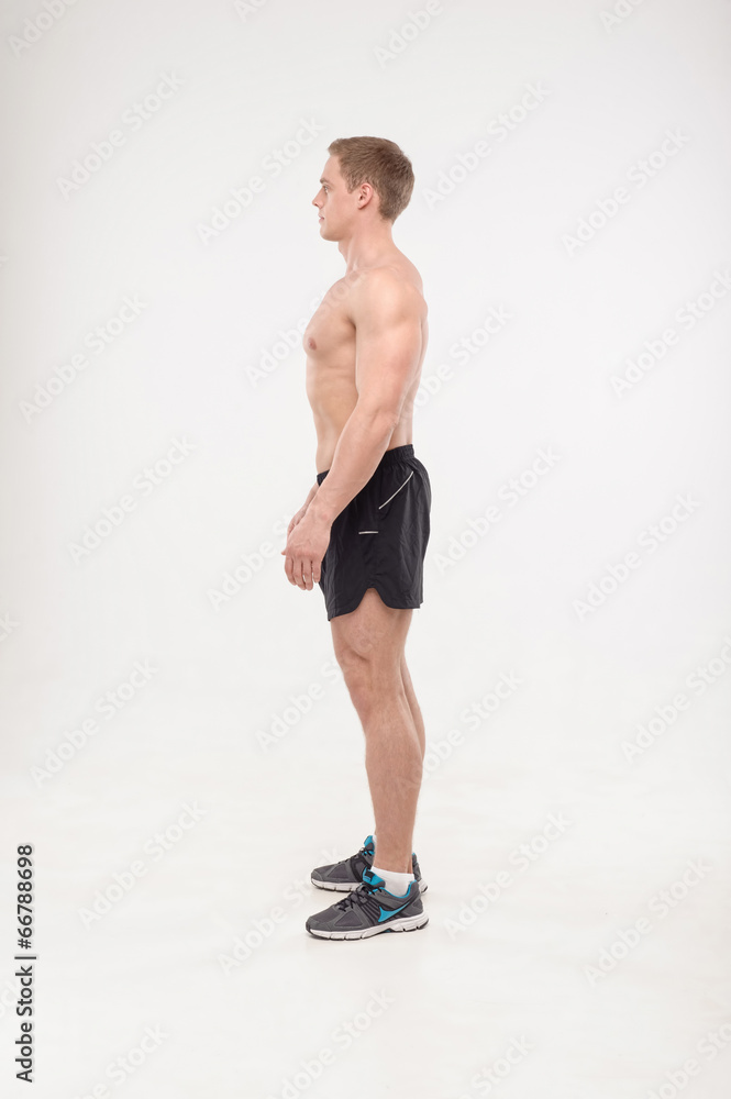 Healthy athletic man posing