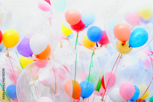 Background of motley balloons