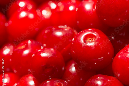 Wallpaper Mural Colorful Display Of Red Cherries Close Up In Fruit Market Torontodigital.ca