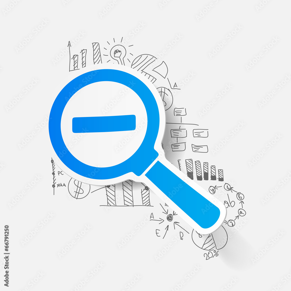 Drawing business formulas: magnifier Drawing business formulas: magnifier