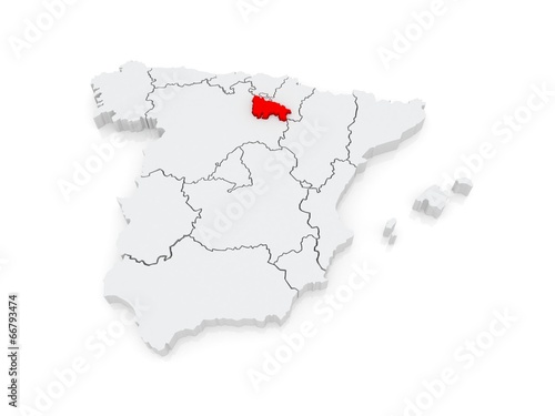 Map of Rioja. Spain.