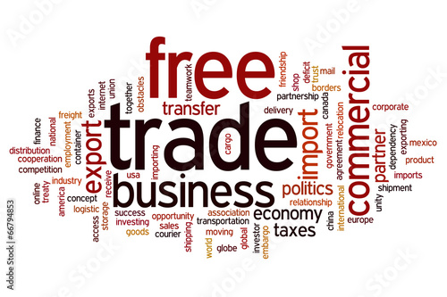Fotografía Free trade word cloud