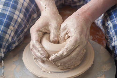 Hands of a potter