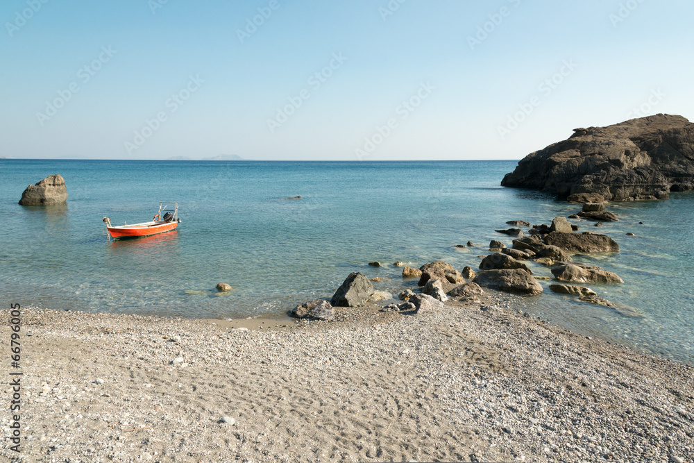 Beautiful empty beach near Plakias, Crete, Greece