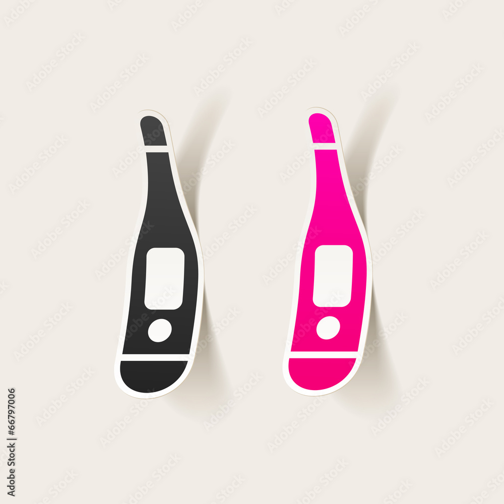 realistic design element: thermometer, medical realistic design element: thermometer, medical