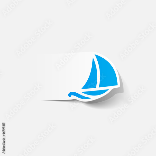 realistic design element: sailboat