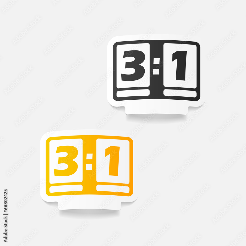 realistic design element: score board realistic design element: score board
