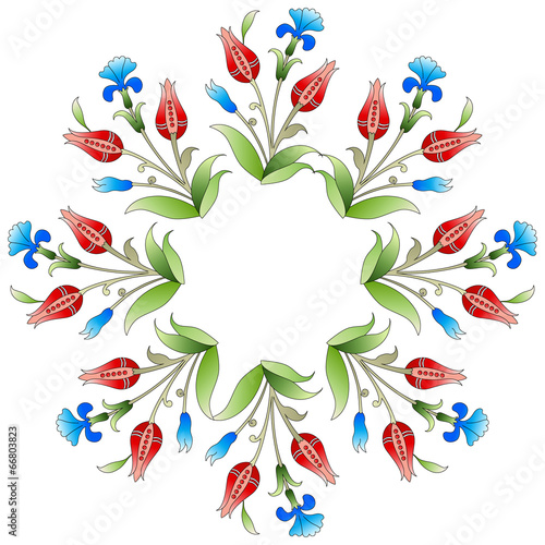 Ottoman art flowers twenty five