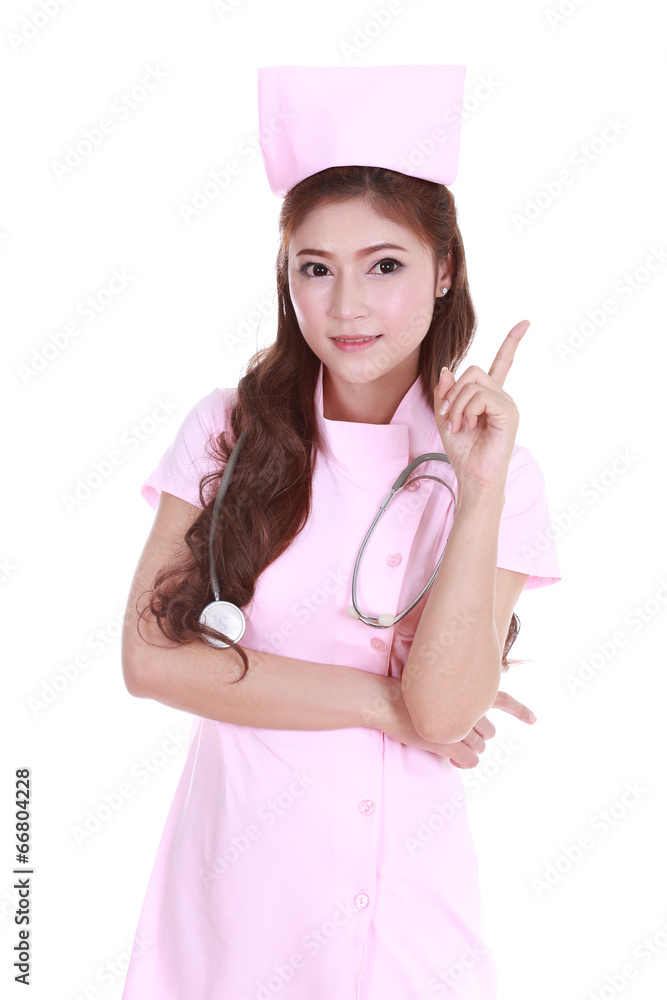 female nurse with stethoscope female nurse with stethoscope