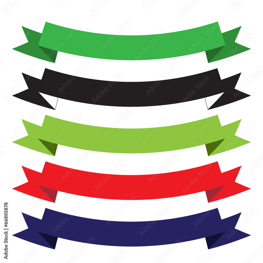 Obraz premium Ribbon isolated shapes.