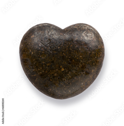 love stone, Rock in heart shape, Black heart pebble © somchaisom
