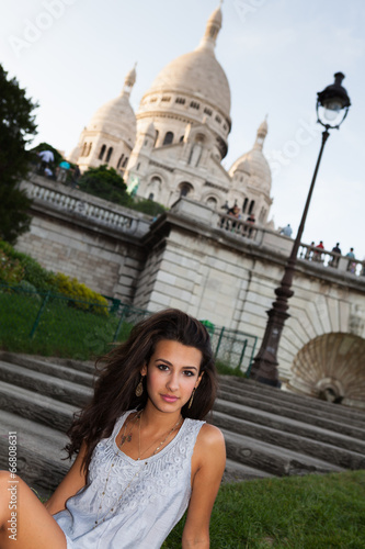 Beautiful Young Woman in Paris