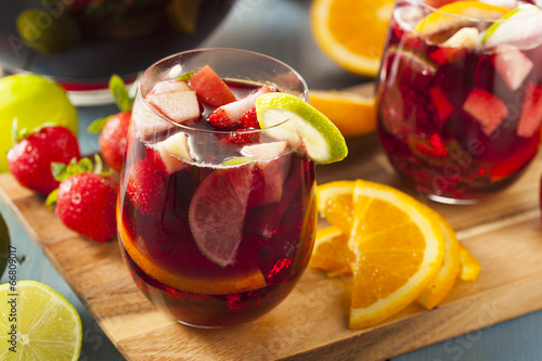 Canvas Print Homemade Delicious Red Sangria