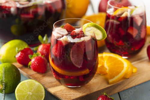 Canvas Print Homemade Delicious Red Sangria