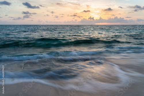 Sunrise on the Atlantic Ocean  Eleuthera Island  Bahamas