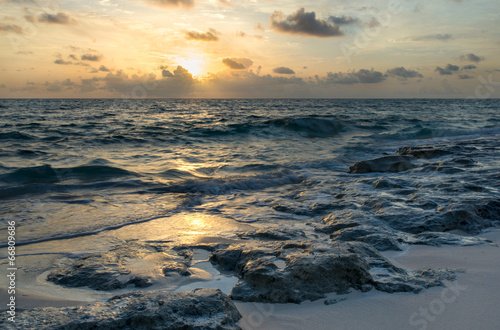 Sunrise on the Atlantic Ocean  Eleuthera Island  Bahamas