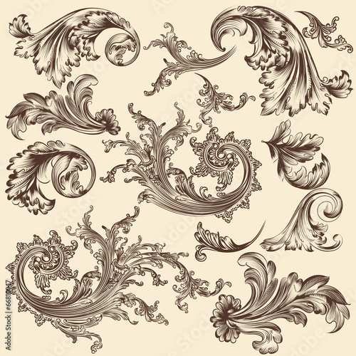 Collection of vector flourishes for design