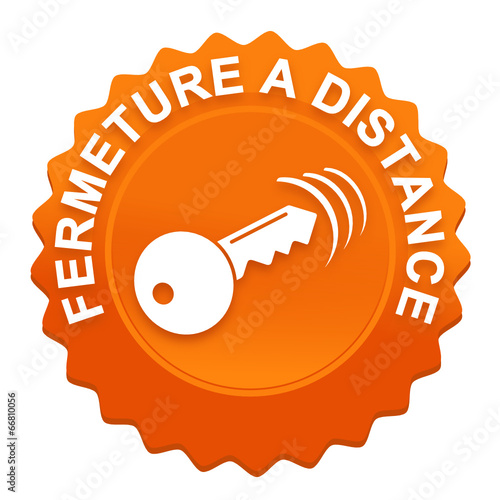 fermeture à distance sur bouton web denté orange