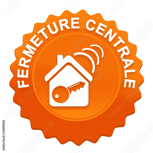 fermeture centrale sur bouton web denté orange