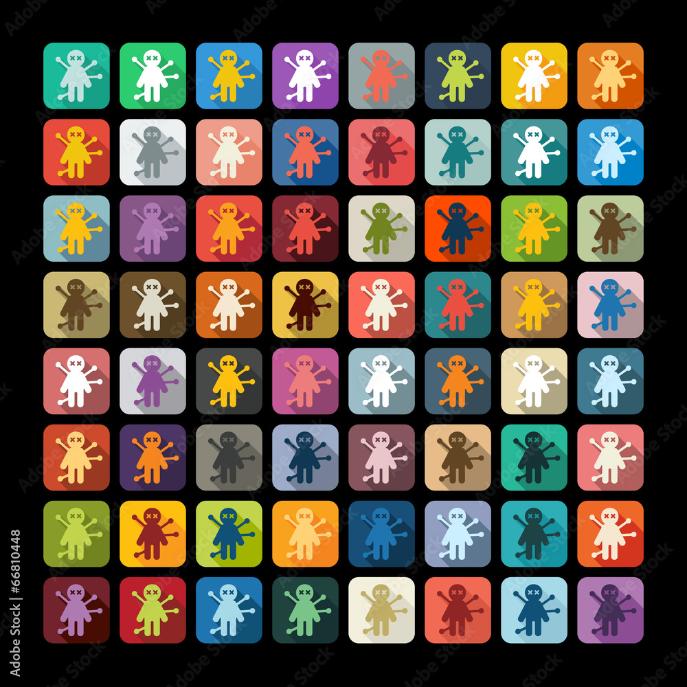 Flat design: voodoo Doll Flat design: voodoo Doll
