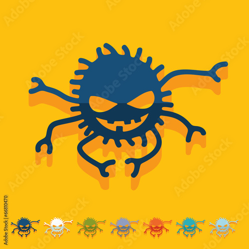 Flat design: spider
