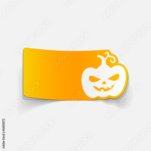 realistic design element: pumpkin