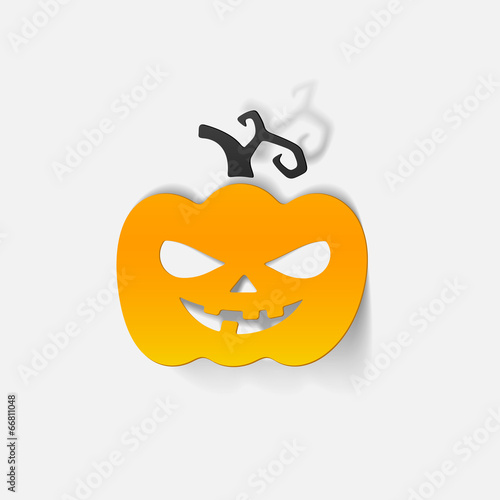 realistic design element: pumpkin