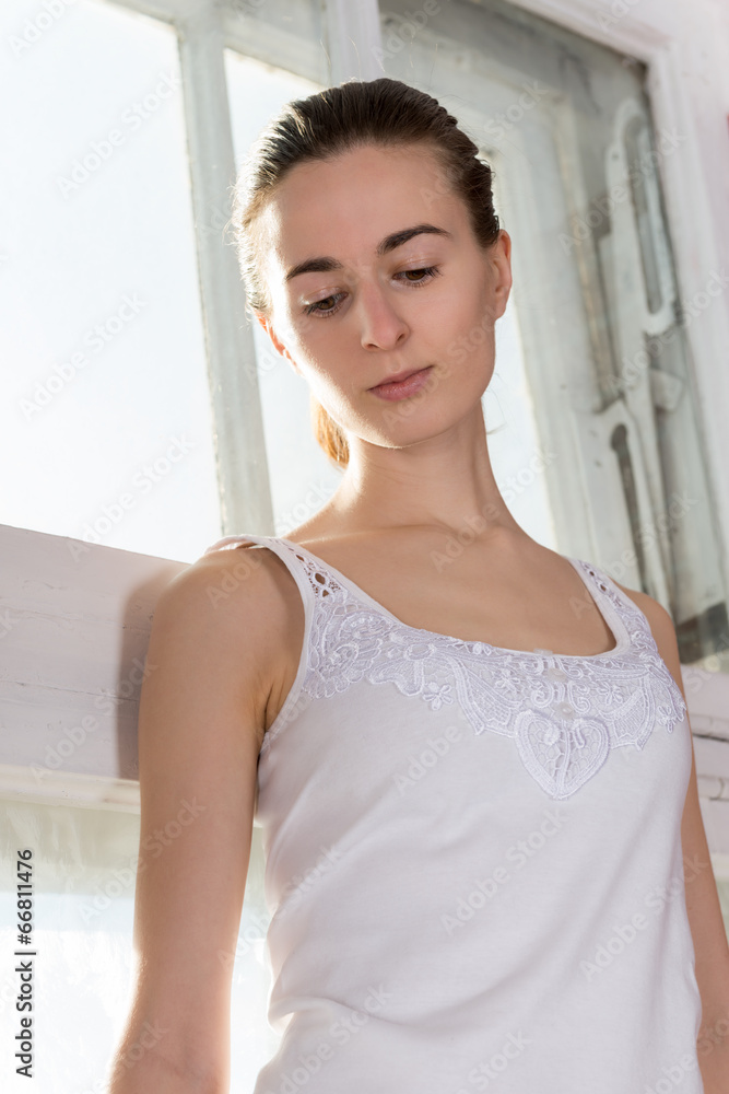 Portrait of a young attractive woman