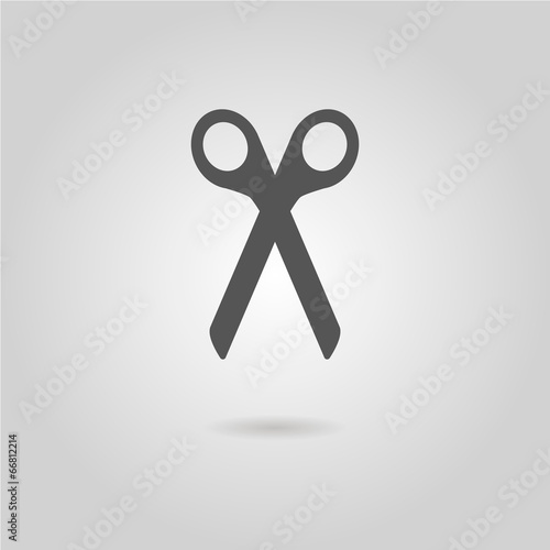 scissors icon with shadow