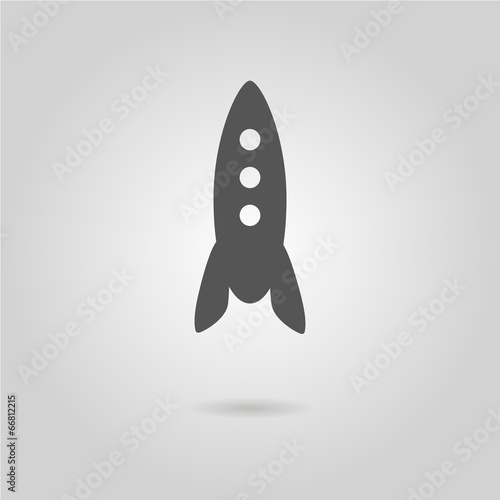 rocket icon with shadow