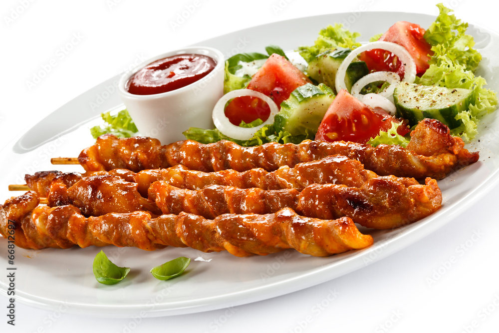 Grilled meat and vegetables Grilled meat and vegetables