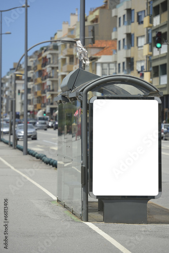 Cityscape blank billboard for modify. Advertising in blank