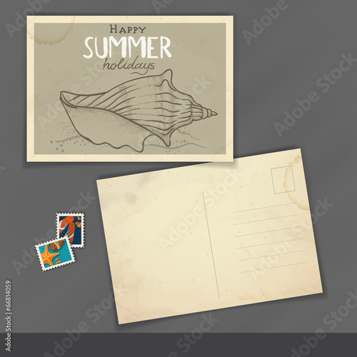 Old Postcard Design, Template