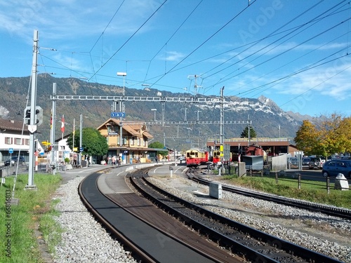 Wilderswil railway station Switzerland