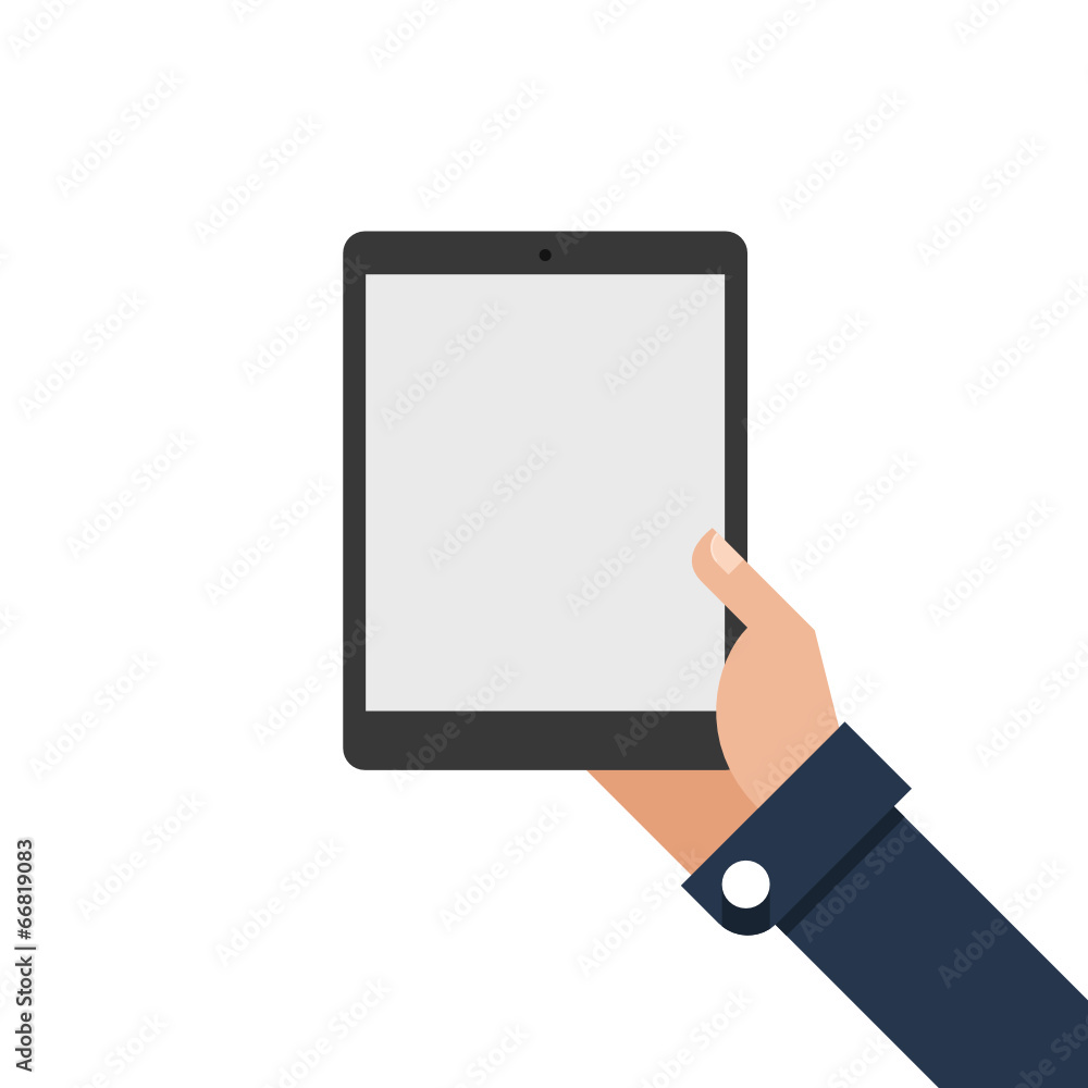 Hand holding a Tablet Hand holding a Tablet