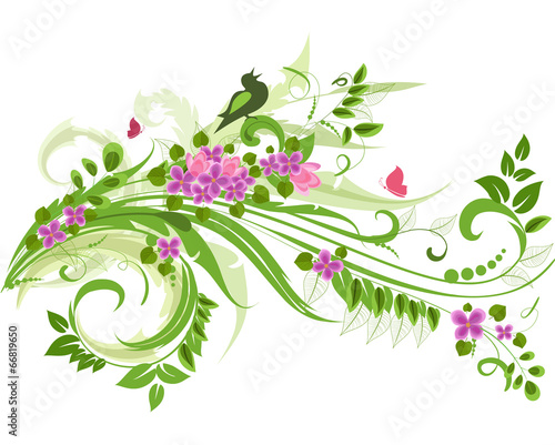 Abstract floral swirl for you design.