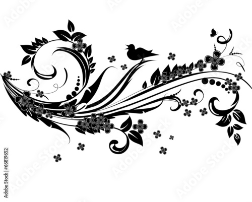 Abstract floral swirl for you design.