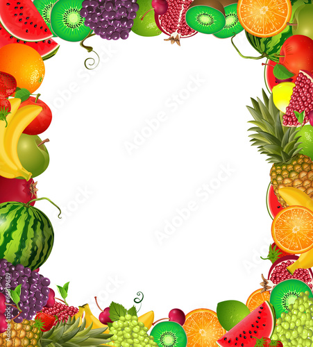 frame template of fruit for you design