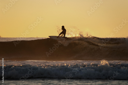 Gold Coast surfer on the wave.