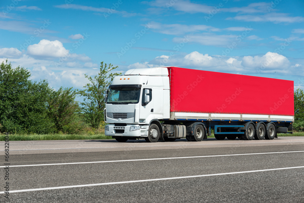 truck on road