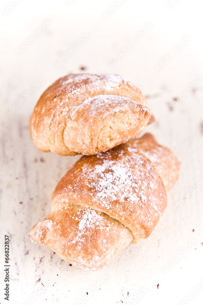 little croissant with chocolate