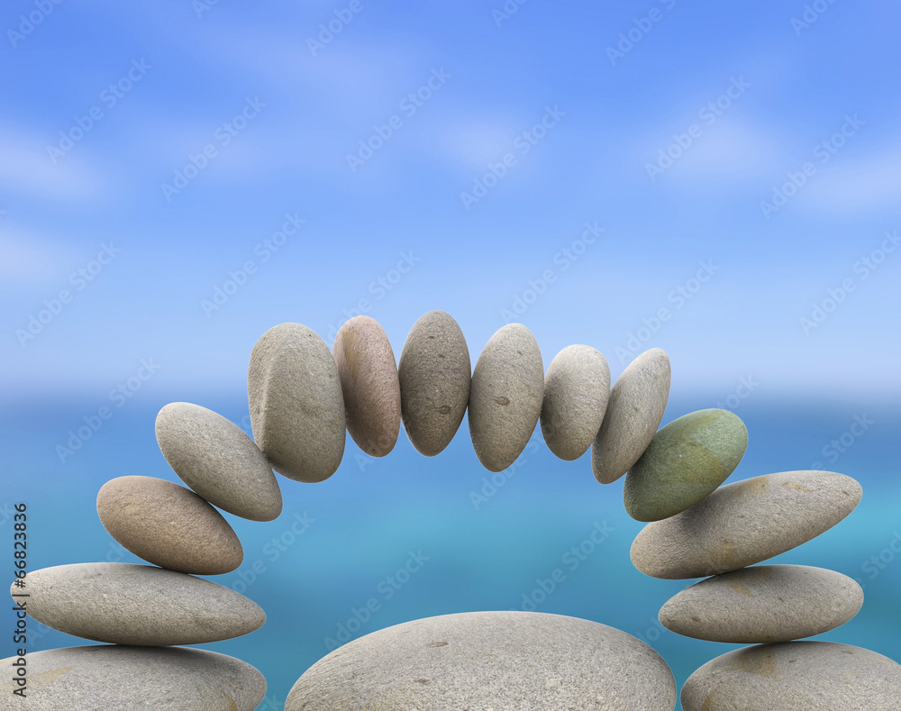 Fototapeta premium Spa Stones Represents Perfect Balance And Balanced
