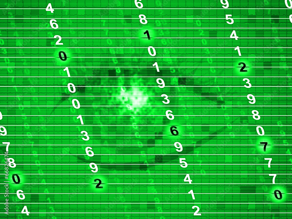 Obraz premium Digital Numbers Means Hi Tech And Communicate