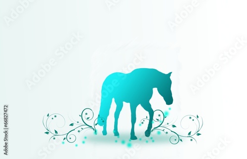 Fototapeta Naklejka Na Ścianę i Meble -  Blue Horse Background